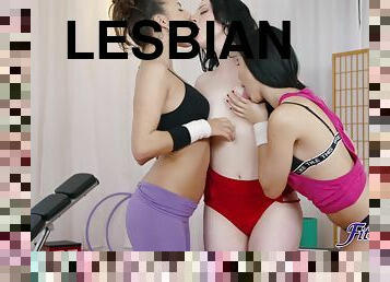 Post Gym Workout Lesbian Threesome 1 - Billie Star