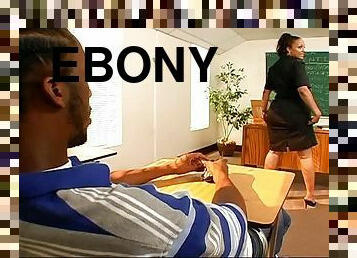 Big booty ebony teacher smashed hardcore in the classroom