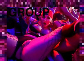 Party girls and the guys they lust after have sex in the club