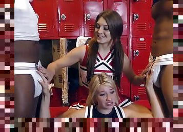 Cheerleader jojo kiss and zelda morrison try bbc