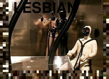 Dominatrix Anastasia Makes Her Lesbian Sex Slaves Wear Gas Masks
