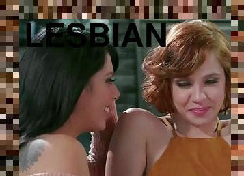 Lesbian roommates plot seduction of new college friend!