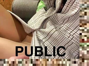 I take off my underwear for money in the hotel lobby-public place