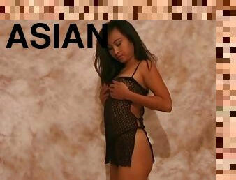 Sheer lingerie Asian reveals her remarkable titties