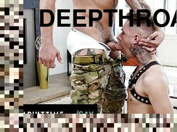 ADULT TIME - Military Hunk Ty Roderick Dominates Obedient Gay Sub Zak Bishop With ROUGH FUCKING!
