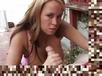 Outdoor blowjob from Brandy Talore