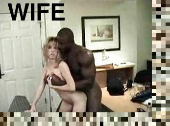White wife taking a big black cock