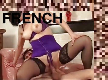 French mature slut fuck with young man