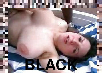 Black cock for her hairy and wet white cunt