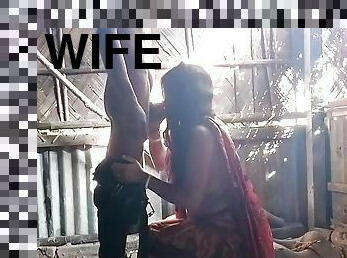 Red Saree Wife Outdoor Blowjob ( Official Video By Villagesex91)