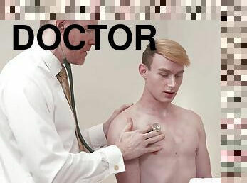 Petite twink fucked by doctor while medical bro films