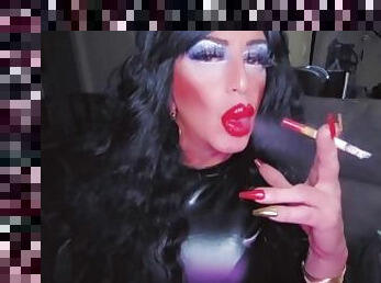 best crossdressing smoking fetish lipstick makeup video ever tell me I'm wrong
