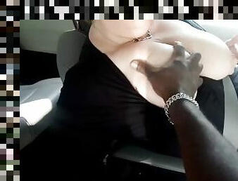 SSBBW Hot Horny Big Ass Milf Caught Publicly In Car With Black Guy Touching Boobs, Touch My Wife