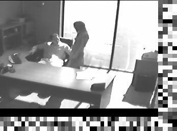 Horny secretary rides her boss in a hidden cam video