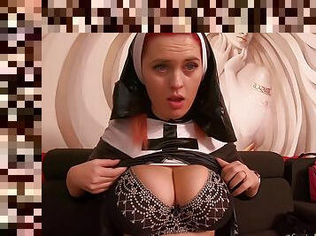 Cum All Over The Face Of The Naughty Nun - Alexsis Faye