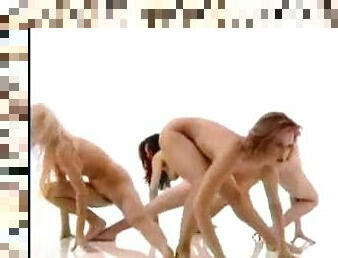 Nude chicks doing aerobics