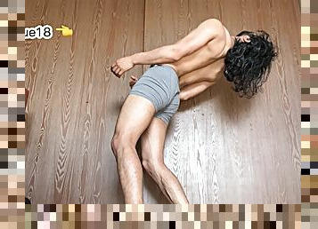 18 year old boy exercising his body (Hot Video)