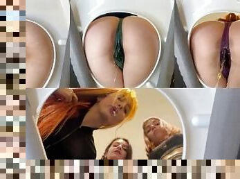 POV Toilet Slavery Femdom - Mistresses Kira, Sofi, Agma Piss In Your Mouth