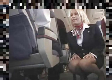 Stewardess fucked on her plane so hard