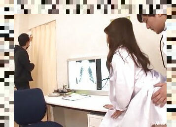 Japanese nurse pleases the doctor with what he wants