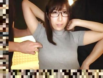Sweet Japanese girl moans while getting pleased with sex toys