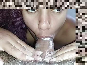 exploding the extreme creampie in the mouth of the bitch who sucks me hard,sucking my cock destroyed