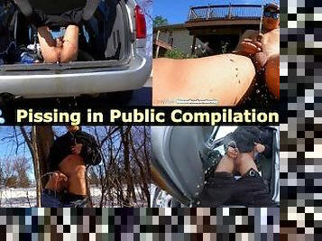 Shamelessly Exposing Myself and Pissing in Public Compilation
