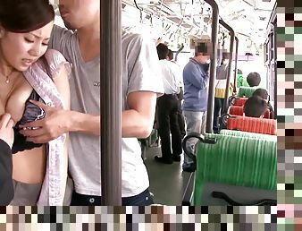 Delicious Japanese Doll Gets Groped & Fingered On The Bus
