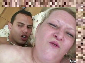 Big boobs old granny banged by horny dude