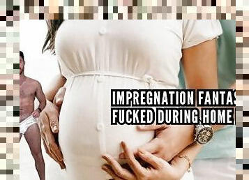 Impregnation fantasy fucked during home birth
