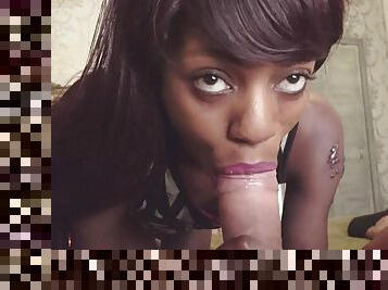Hot skinny petite African teen not affraid to get impaled a massive white dick - Amateur