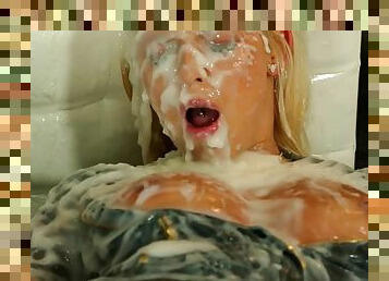 Blonde MILF Porn No Condom Can Hold Back the Slime Wave