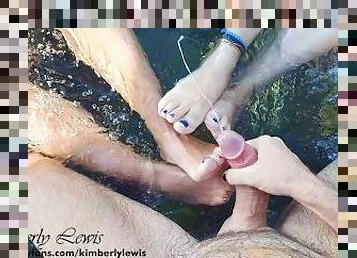 Can't Resist My Wet Step Sisters - Outdoor Bathtub Threesome Dream Foot Job And Cum On Feet 4K