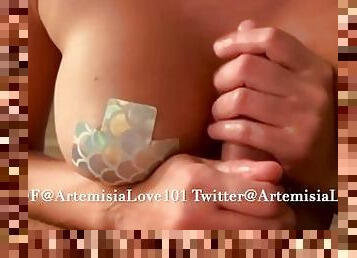 italian Artemisia Love & Roman Gucci POV hot handjob with oil and big boobs Twitter@ArtemisiaLove9