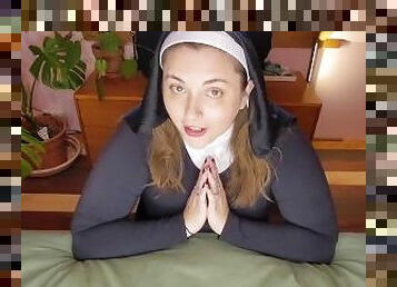 Nun confesses her sins and sucks cock until she gags